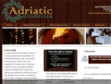 Tablet Screenshot of adriaticrestaurantandbar.com